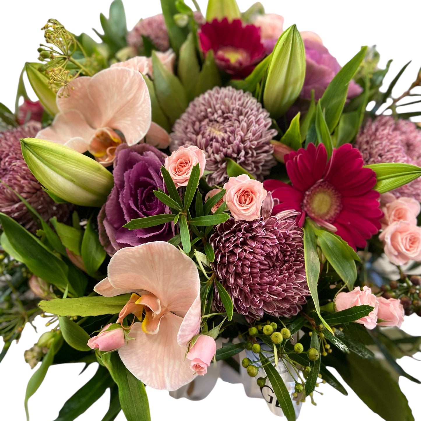 Megan is a gorgeous choice. It's just a lovely colour palette.
This bouquet can also be an arrangement. If you require an arrangement just place in the notes section for the florist.
This Megan pictured is Premium in size.