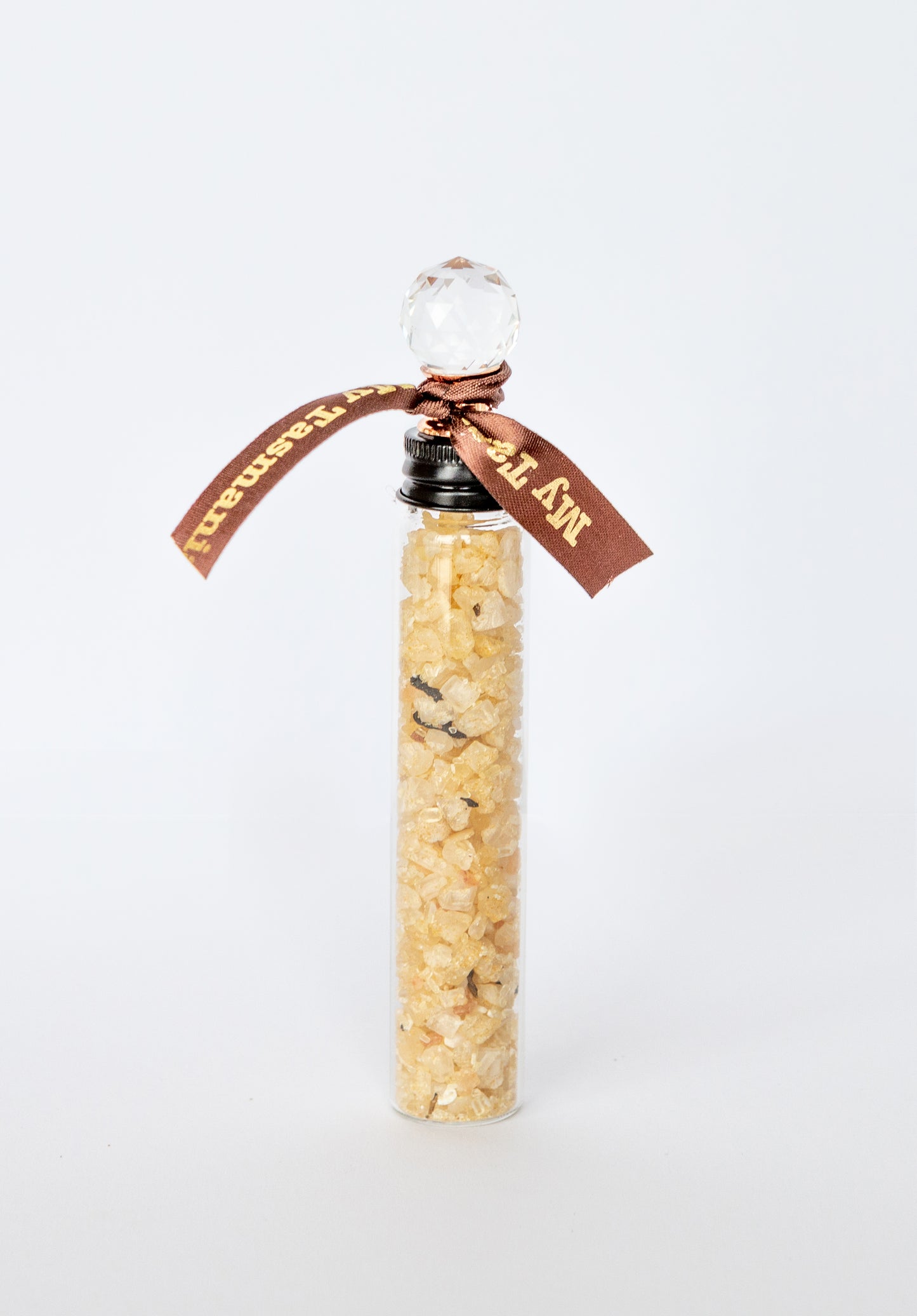 Our Bath Shots are packaged in our bespoke glass vials with a screw lid that have a gorgeous bling addition and rose gold top to make it so special. Our Bath Salts are all made in Tasmania using Tasmanian Kelp along with Jasmine Green Tea and a dash of Tumeric, which soothes your skin and leaves a natural glow. Also added is sea salt magnesium and Epsom salts. So relaxing you won’t want to get out of the bath!!