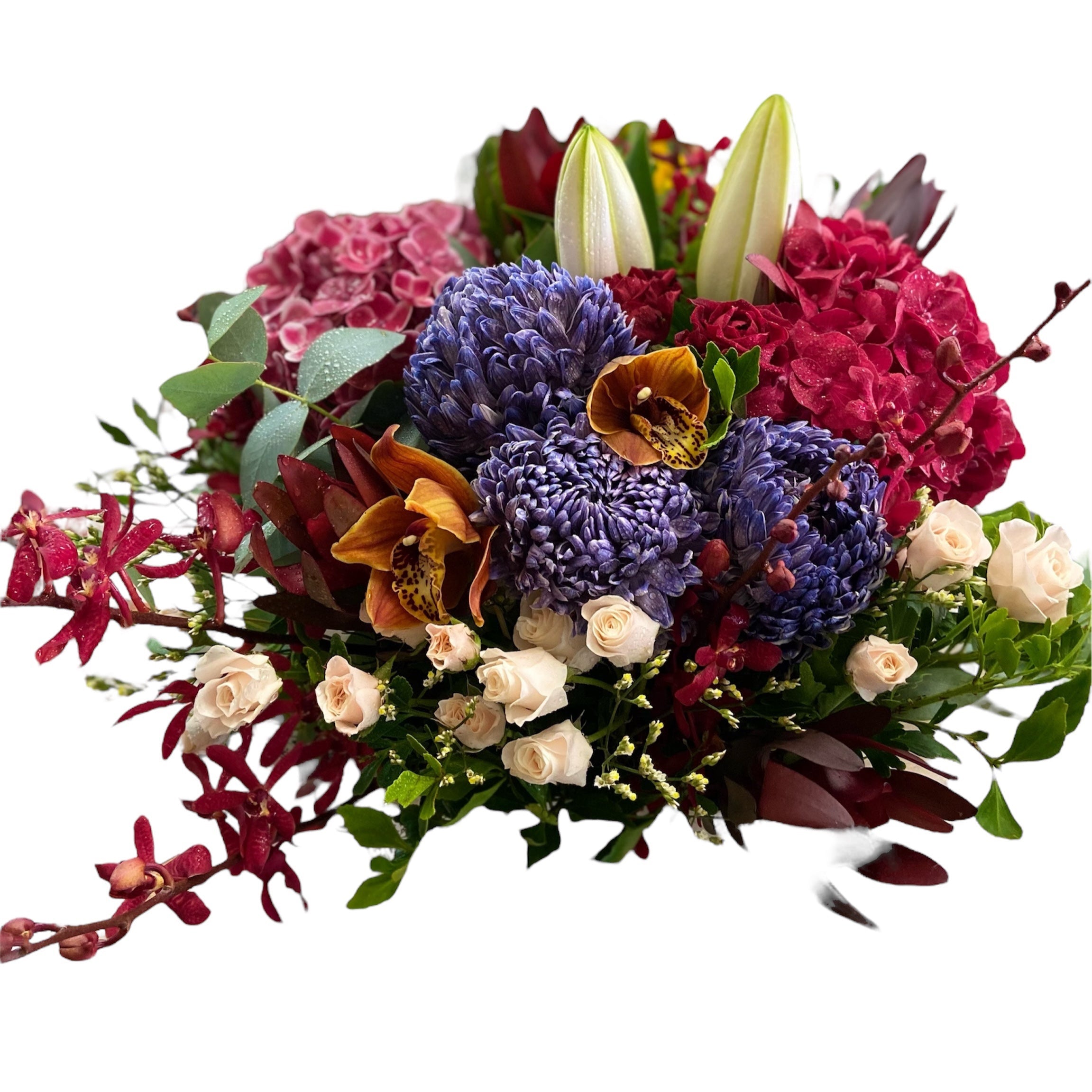 Our Bobbi bouquet  is what sets our florist apart in floral design. It's perfect for every occasion. We use seasonal blooms that are in abundance from our local Tasmanian flower growers and flower markets each day. It is one of our most popular choices.

Perfect for goodbye, graduation, just because, Happy Birthday, I Love You, House Warming, new baby, or any occasion.

Now all you have to do is choose your size of bouquet and we will do the rest.