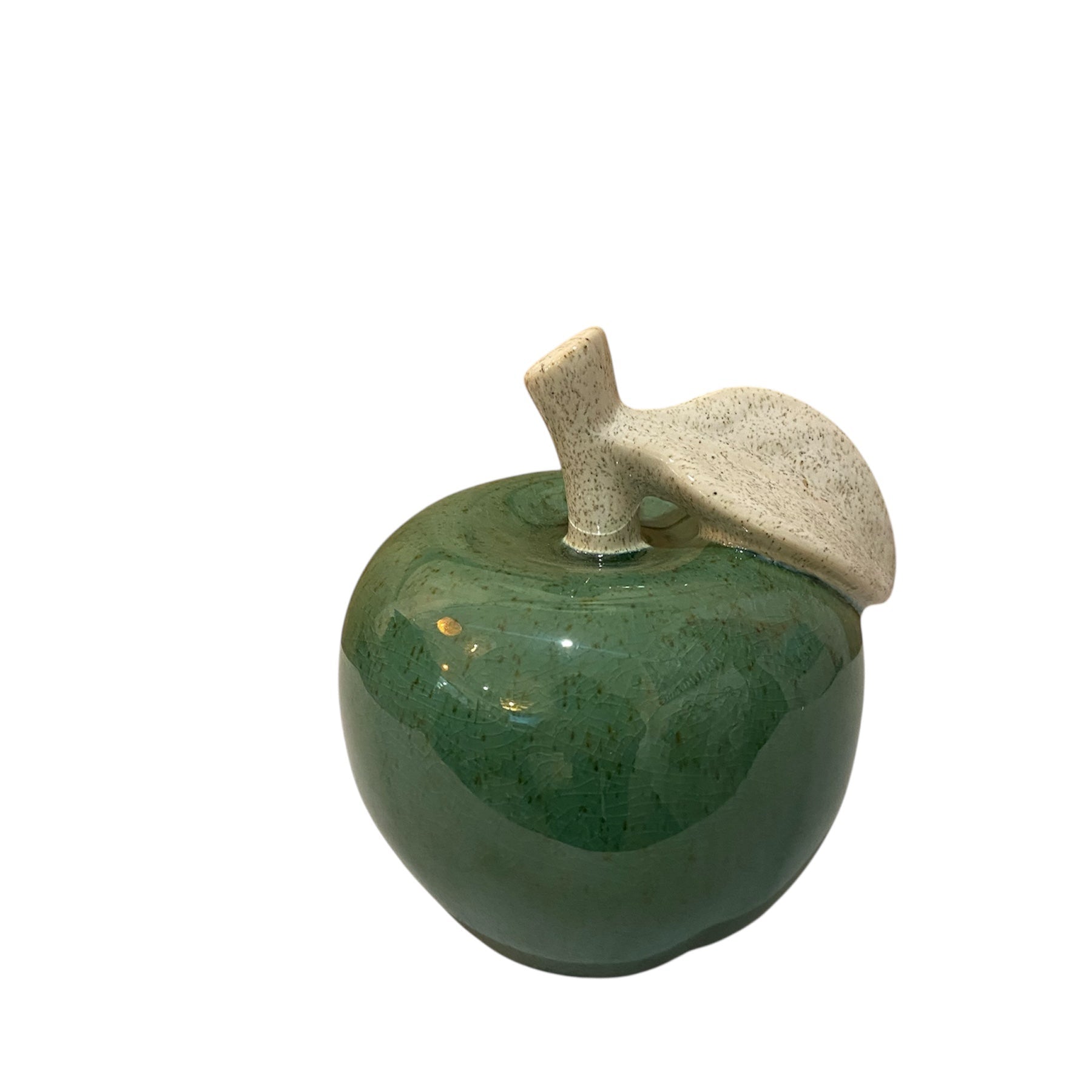 Green Ceramic Apple