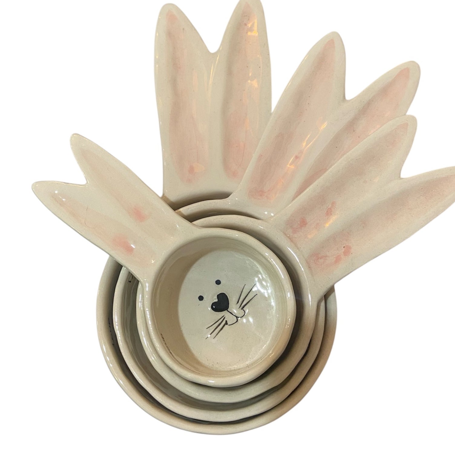 Set of 4 Ceramic Rabbit Measuring Cups